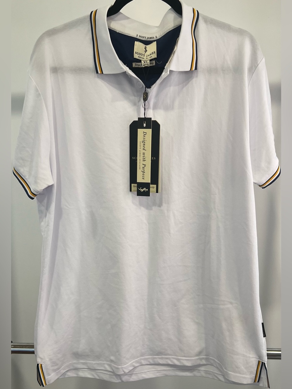 NWT Scott James Men’s White Shirt Size XL